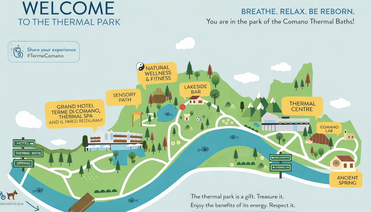 Thermal park and wellness atmosphere in Comano Terme